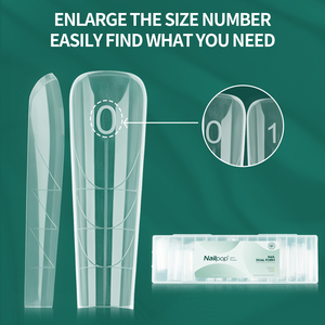 Nailpop rõ ràng Nail kép hình thức 150PCS cho Poly Nail Gel mở rộng Top Hình thức đầy đủ Bìa <span class=keywords><strong>15</strong></span> Kích thước nhanh chóng xây dựng Acrylic khuôn mẫu - Product Image 4