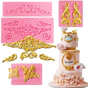 4Pc/lot Plastic Cake Stencils Flower Spray Stencils Birthday Cake Mold  Decorating Bakery Tools DIY Mould