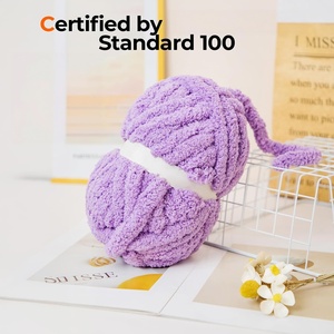 Hilo de Chenilla Grueso para Tejer, 100% Poliéster, Color Sólido, Super Suave, Jumbo, para Crochet - Product Image 4