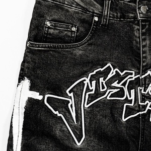 Shorts personalizzati Streetwear <span class=keywords><strong>Jeans</strong></span> da <span class=keywords><strong>uomo</strong></span> <span class=keywords><strong>pantaloncini</strong></span> ricamati da <span class=keywords><strong>uomo</strong></span> <span class=keywords><strong>Jeans</strong></span> Shorts da <span class=keywords><strong>uomo</strong></span> - Product Image 2