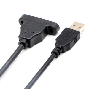 <b>Usb</b> 2.0 Male To Female Extension Cable With Screw Mounting Plate For Data And Charging - Product Image 2