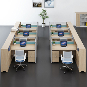 Hiện đại bền Modular văn phòng cubicle Workstation với bảng điều khiển bàn gỗ - Product Image 5