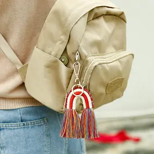 pendant Europe and the United States INS national romantic Su keychain Bohemian rice beads bag hanging adornment wholesale