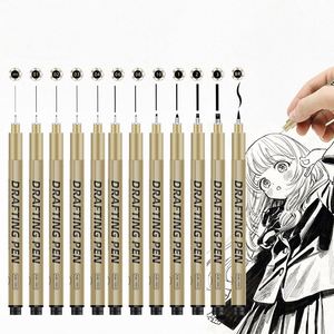 Ensemble de stylos de dessin technique professionnels, 8 pointes de précision (0,25 mm-1,0 mm), encre non toxique, écologique, séchage rapide pour le dessin technique - Product Image 2