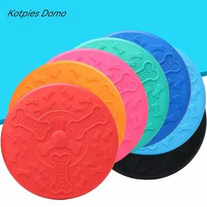 Kotpies Domo Pet oyuncak köpek uçan diskler TPR besleme eğitim çift amaçlı Bite direnci Pet köpek eğitim oyuncak - Product Image 5