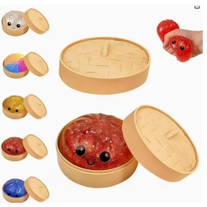 Pelota Antiestrés de Silicona con Forma de Bollo Sonriente, Juguete Sensorial de Comida de Simulación, Unisex, para Mayores de 14 Años - Product Image 6