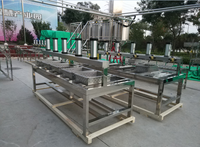 Presse à fromage et tofu pneumatique à six cylindres, pression réglable, machine à faire du paneer de soja, 220V/50Hz, garantie 1 an