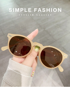 Occhiali <span class=keywords><strong>da</strong></span> Sole Rotondi Vintage in Acetato di Tendenza 2026 - Occhiali <span class=keywords><strong>da</strong></span> Sole Polarizzati di Lusso Firmati per Uomo e <span class=keywords><strong>Donna</strong></span>, Logo Personalizzabile Disponibile - Product Image 1