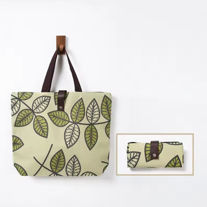 Bolsa de compras apilable, portátil y reutilizable, bolsa enrollable con logotipo personalizado - Product Image 5