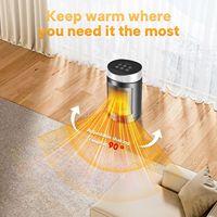 Chauffage électrique portable mini avec télécommande, radiateur céramique PTC intelligent pour bureau et maison