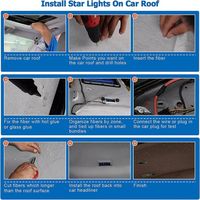Kit de plafonnier étoilé pour voiture avec fibres optiques LED scintillantes