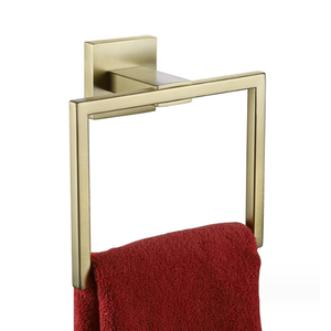 YOHAN Porte-serviettes mural carré en acier inoxydable brossé argent mat noir pour salle <span class=keywords><strong>de</strong></span> bain - Product Image 2