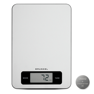 Balance de cuisine Grunkel 5 kg, balance numérique en acier inoxydable avec écran LCD pour la cuisine et la pâtisserie - Product Image 1