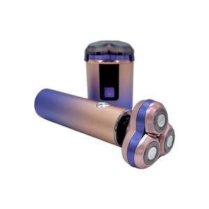 Mini rasoir électrique rotatif à trois lames rechargeable par USB, étanche IPX5, pour homme, usage domestique - Product Image 1