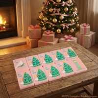 Jeu de Mahjong américain rose Nutcracker Ballet, 160 tuiles en acrylique, thème Noël, Ballerine Joker, luxe, pliable, moderne