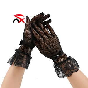 <span class=keywords><strong>Gants</strong></span> de cérémonie en dentelle noirs, blancs et rouges pour femmes, <span class=keywords><strong>gants</strong></span> de mariée papillon pour mariage, fête et bal de promo - Product Image 1