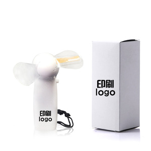 Mini ventilateur électrique Defeng avec lumière LED, ventilateur portable à main pour promotion, impression de logo personnalisée - Product Image 3