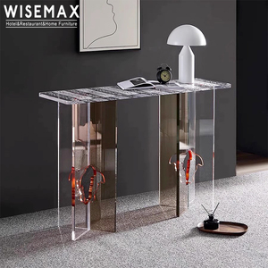 MUEBLES WISEMAX, muebles populares baratos para sala de estar, mesa de entrada acrílica delgada, pasillo, <span class=keywords><strong>consola</strong></span> <span class=keywords><strong>estrecha</strong></span>, Decoración de mesa para oficina - Product Image 2