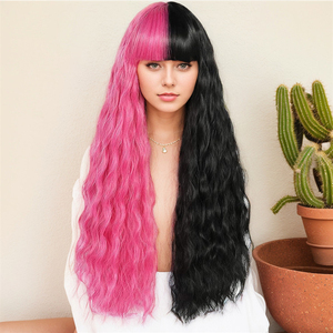 Parrucca Melanie Martinez metà rosa metà nera Qi Liu Cross Border parrucca - Product Image 4