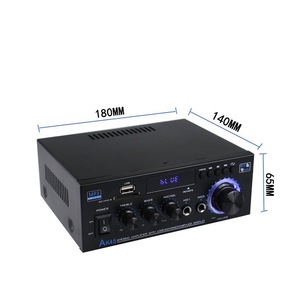 เครื่องขยายเสียงสเตอริโอ Ak45 พร้อมช่องเสียบ USB, SD, FM, Bluetooth และหน้าจอ LED แบบ 2 แชนแนล สำหรับใช้ในบ้าน - Product Image 4