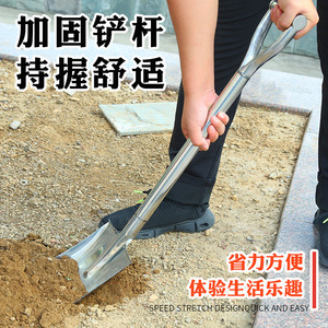 Stainless Steel Shovel 80 Cm D Grip Handle Square Scoop Garden Tool Outdoor Use - Product Image 4