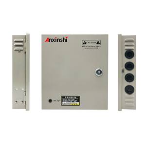 Caja de fuente de alimentación distribuida CCTV de 9 canales con salida de 12 V CC 10A para cámara de seguridad con enchufe de CA y bloqueo, fuente de alimentación CCTV - Product Image 3
