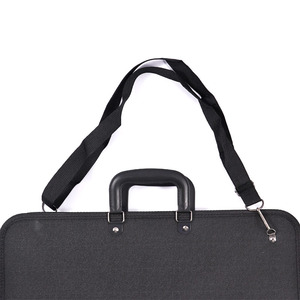 FOSKA elegante diseño negro doble cierre de cremallera de metal Material plástico de calidad Premium gran artista cartera bolsa 28*21 18*14 - Product Image 6