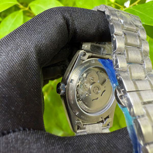 Reloj de Buceo GS Grands Seikos de 40 mm con Esfera Plateada, Correa Oyster Negra, Resistente al Agua, Movimiento NH35, Mecánico, de Acero Inoxidable para Hombre - Product Image 5