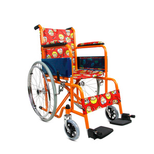 Silla de Ruedas Plegable para Niños, Ligera, de Aleación de Aluminio, Manual, para Niños con Discapacidad, Ayuda para la Movilidad con Diseño de Dibujos Animados - Product Image 1