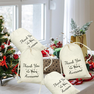 Bông Cảm ơn bạn đã được tuyệt vời Túi nhân viên đánh giá cao vải quà tặng trang trí túi với dây rút - Product Image 4