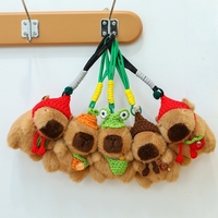 Porte-clés Capybara Kawaii Doux 10 cm (4 pouces) – Mini Poupée Peluche Jouet pour Décoration et Cadeaux