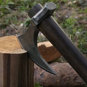 HK Pick Head <b>Axe</b> Ornament DIY Outdoor Wood <b>Handle</b> Stainless Steel Double Blade Hatchet 10cm Cutting Edge 415mm Overall Length 1 - Product Image 6