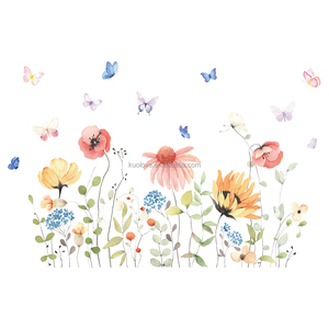 Adesivi murali colorati con farfalle <span class=keywords><strong>da</strong></span> giardino fiorito - Product Image 5