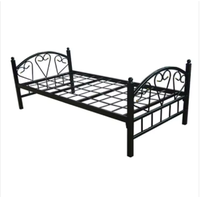 Lit double en fer en forme de cœur pour dortoir, idéal pour économiser de l'espace, pour chambre à coucher, appartement et hôtel (tailles King et Queen disponibles)
