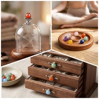 Vente en gros de sphères polies en agate de cristal naturel de 16 mm, pierres de guérison, collection de minéraux et cadeaux de décoration pour la maison