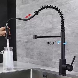 En popüler mutfak musluk ticari tek kolu aşağı çekin püskürtücü bahar kolu lavabo musluğu dayanıklı - Product Image 6