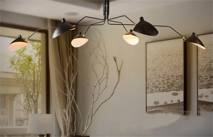 Bar phòng ăn nhà bếp nhà 3 cánh tay/6 cánh tay đèn chùm ánh sáng mặt dây chuyền màu đen kim loại bóng râm hiện đại Bắc Âu mặt dây đèn - Product Image 6