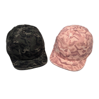 Casquette de baseball unisexe à 6 panneaux en sergé camouflage vierge, à visière souple, style sportif, pour le camping, le surf et la protection solaire, avec logo personnalisable, modèle Four