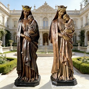 Estatua Antigua <span class=keywords><strong>de</strong></span> Metal <span class=keywords><strong>de</strong></span> la Virgen María, Tamaño Real, <span class=keywords><strong>Bronce</strong></span>, Nuestra Señora <span class=keywords><strong>de</strong></span> la Misericordia, Decoración Religiosa Personalizada para Iglesia u Hogar, Escultura <span class=keywords><strong>de</strong></span> María - Product Image 2