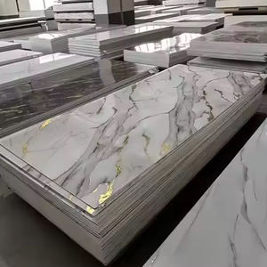गर्म बिक्री सोने के डिजाइन पीसी सामग्री उव संगमरमर शीट नकल संगमरमर वैकल्पिक वाटरप्रूफ आधुनिक विला दीवार पैनल - Product Image 5