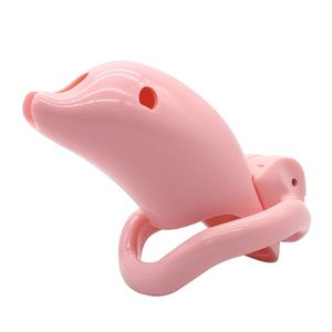 Plastic Mannelijke Kuisheid Apparaten Penis Kooi Met 4 Maat Ring Voor Mannen Ademend Slot Dolfijn Vorm <span class=keywords><strong>Cock</strong></span> Kooi - Product Image 3