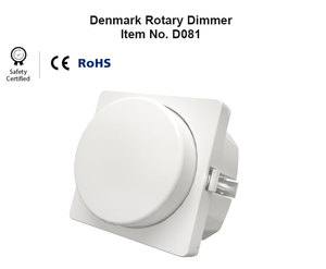 Công Tắc Điều Chỉnh Độ Sáng <span class=keywords><strong>Led</strong></span> Xoay Tiêu Chuẩn Fuga Cạnh Đuôi 220V ~ 240V 200W Đan Mạch - Product Image 4