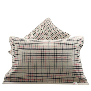 Funda de Almohada de Gasa de Algodón Puro a Cuadros, 2 Piezas, Transpirable, para Uso Doméstico - Product Image 3