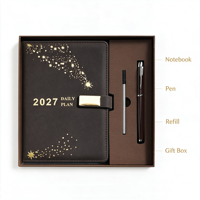 Ensemble cadeau de carnet en cuir PU A5, logo personnalisé, agenda d'affaires, carnet avec stylo pour cadeau promotionnel d'entreprise