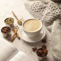 Poudre de Chai Adaptogène avec Ashwagandha, Mélange de Thé Minceur Bio Masala, Boîte en Vrac 100g, Durée de Conservation 24 Mois