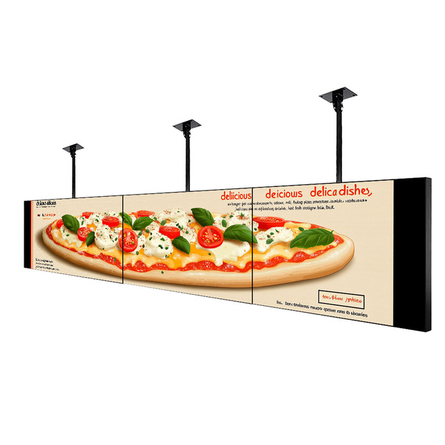 Wi-Fi USB Digital Menu Screen for Restaurants Split Screen Support with Photo and Video Advertising LCD Display Product
