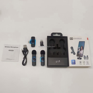 Vente chaude K9 1Drag 2 Microphone Lavalier 2.4GHz Clip sans fil Conférence Portable Live Lavalier pour iphone et téléphone Android - Product Image 1