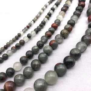 Perles en vrac de jade Dongling vert et rouge naturel, marque RUIXIN, origine Yiwu, vente en gros, fournitures pour la fabrication de bijoux DIY (bracelets, colliers) - Product Image 1