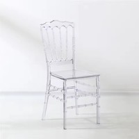 Chaises de banquet empilables en plastique transparent, durables, démontables, pour hôtels, salons, mariages, fêtes, portables et écologiques, vente en gros