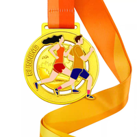 Médailles et Plaques Sportives Antiques en Alliage de Zinc Durable Oneway en Gros – Récompenses Personnalisées Or pour Duathlon, Triathlon, Course à Pied avec Ruban – Marque TD